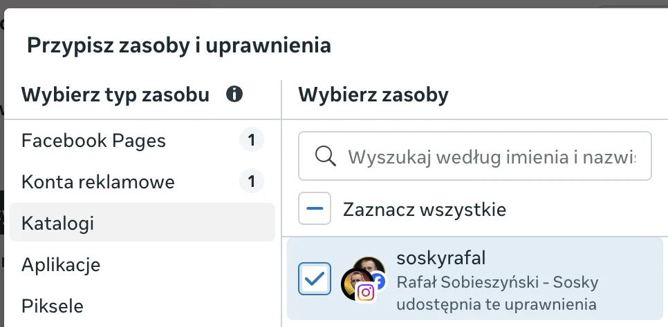 Wybrana kategoria Konta na Instagramie